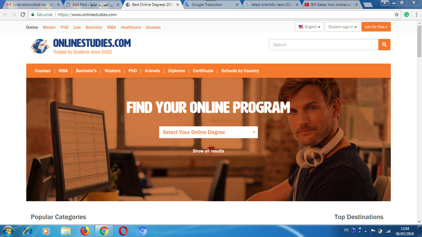 Online paid study in hundreds of universities across the world for students and employees