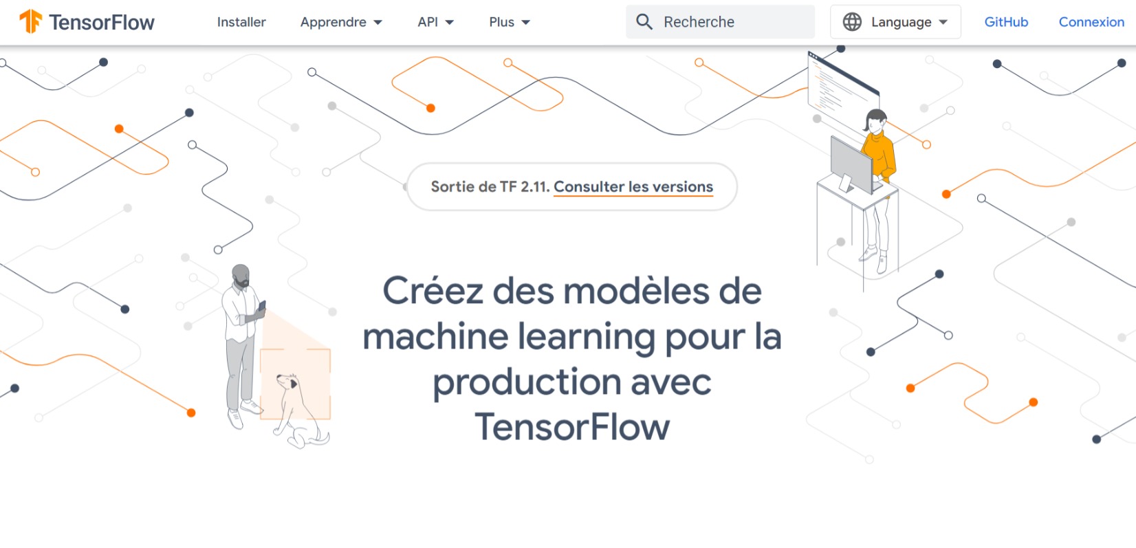 Discover TensorFlow :  a powerful open-source machine learning framework for building models.