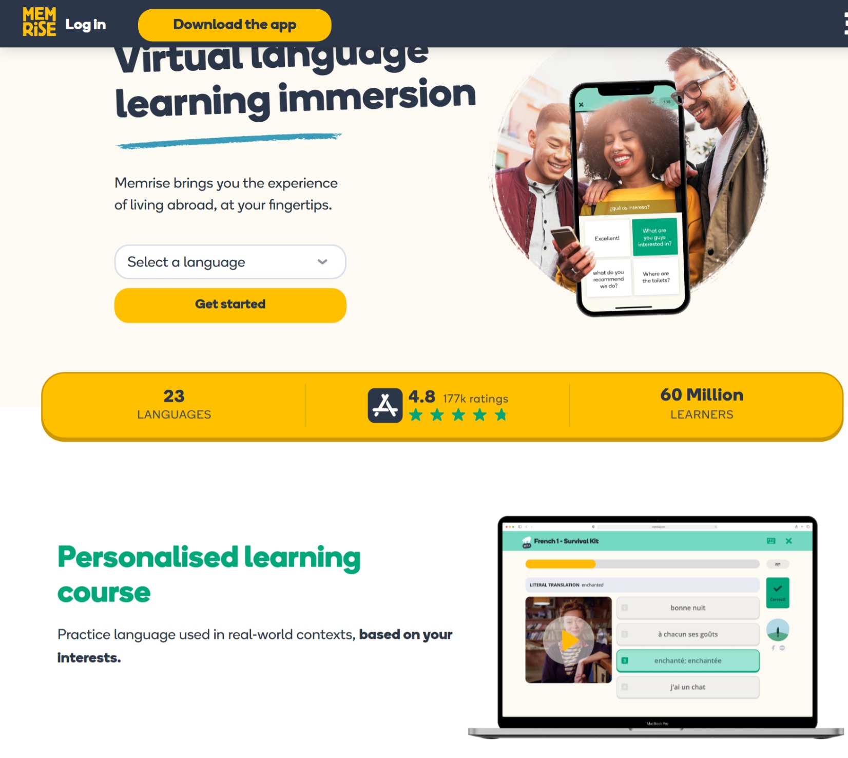 Discover Memorise platform: a language learning platform.